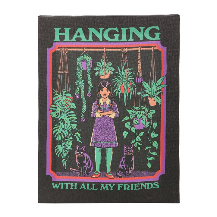 19x25cm Hanging With All My Friends Canvas Plaque by Steven Rhodes