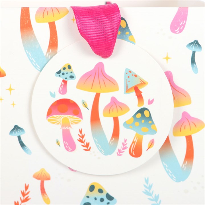23cm Medium Funky Fungi Mushroom Print Gift Bag at Witch, Please!.
