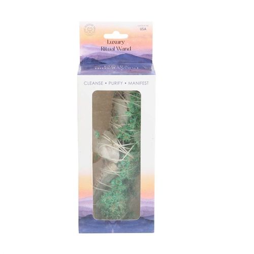 6in Ritual Wand Smudge Stick with White Sage, Abalone and Quartz From Witch, Please!
