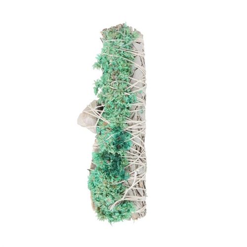 6in Ritual Wand Smudge Stick with White Sage, Abalone and Quartz From Witch, Please!