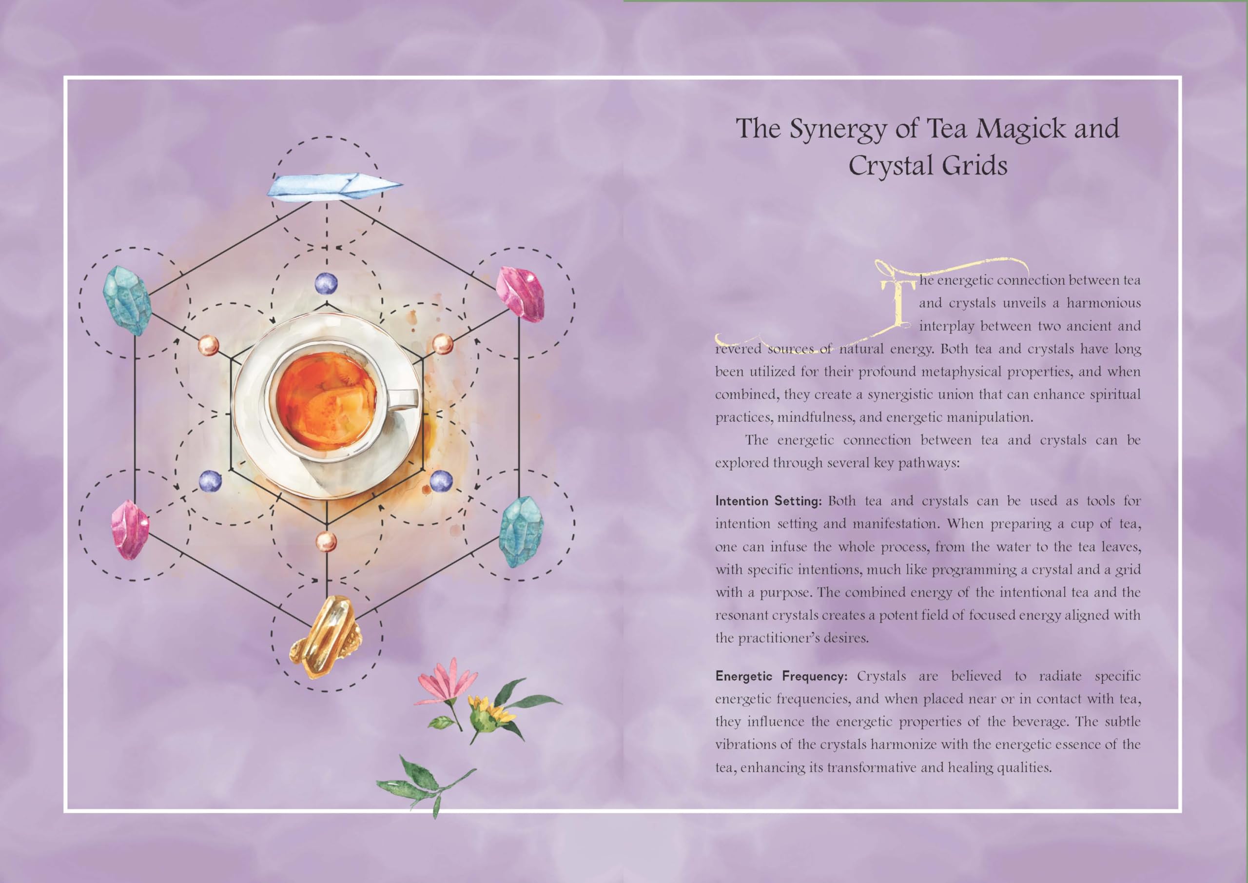 A Tea Witch's Crystal Brews : Empowering the Magick of Tea with Crystal Grids - Sold by Witch, Please!