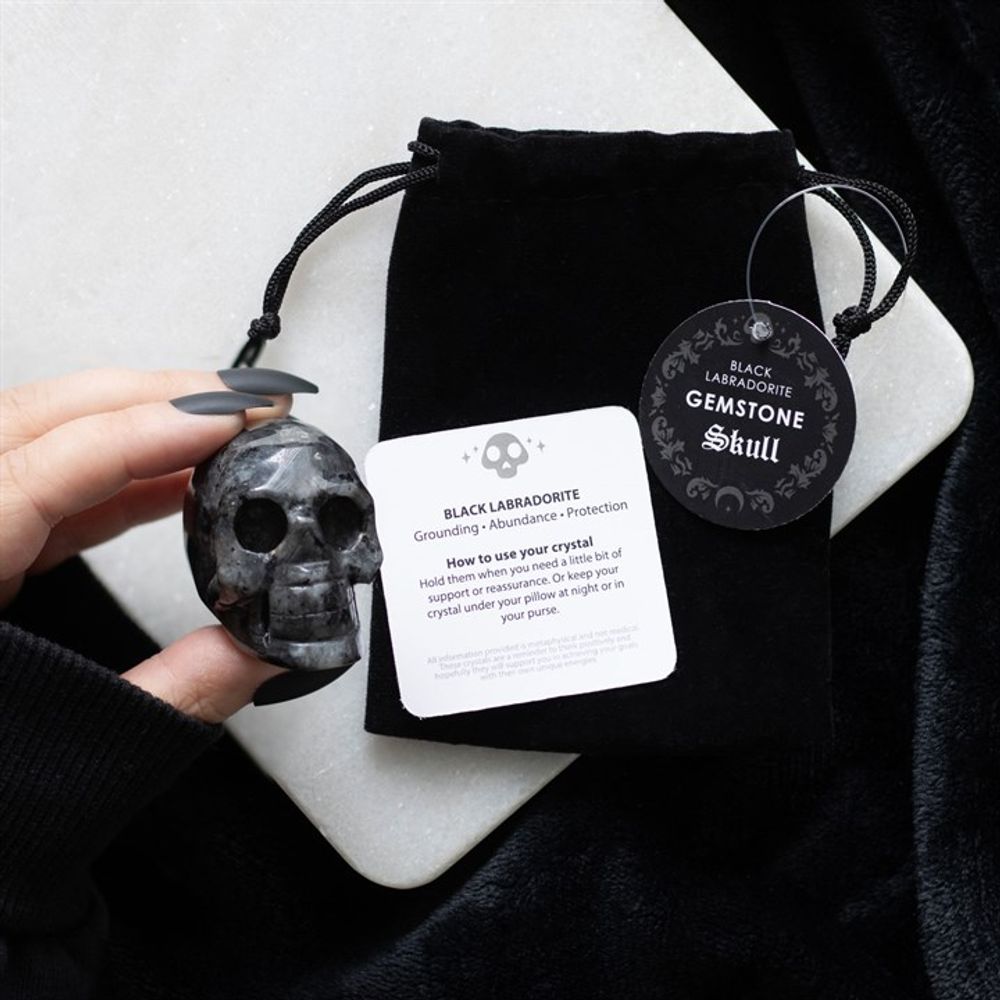 Black Labradorite Crystal Skull From Witch, Please!