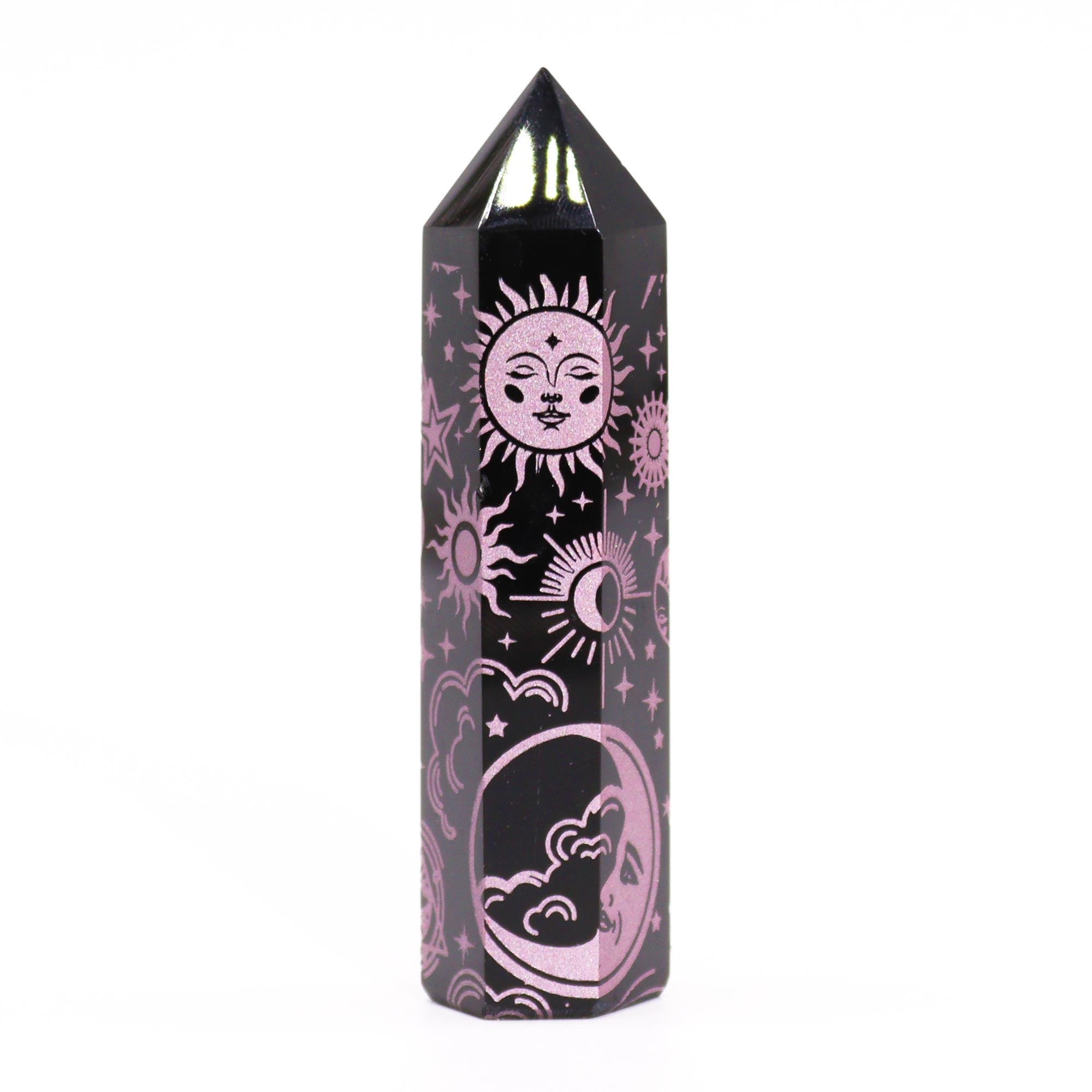 Black Obsidian Point - Mystic Story - Rose Pink From Witch, Please!