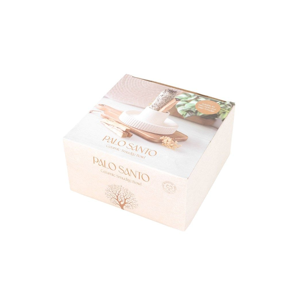 Cream Ribbed Smudge Bowl From Witch, Please!