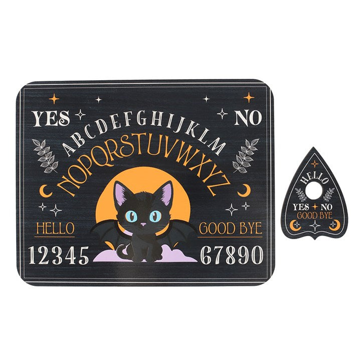 Cute and Creepy Bat Cat Talking Board with Planchette - Talking Board