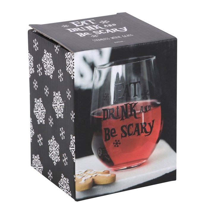 Eat, Drink & Be Scary Stemless Glass From Witch, Please!
