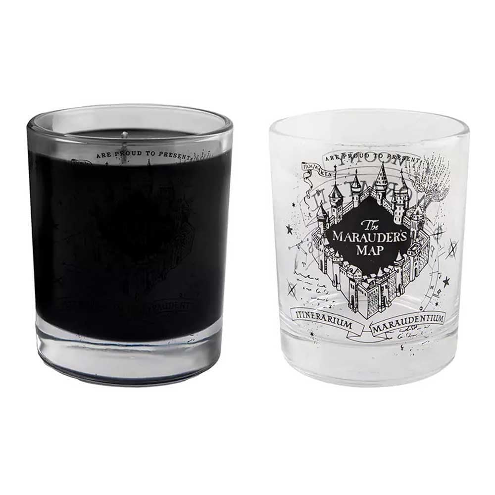 Harry Potter Marauder's Map Scented Candle with Necklace