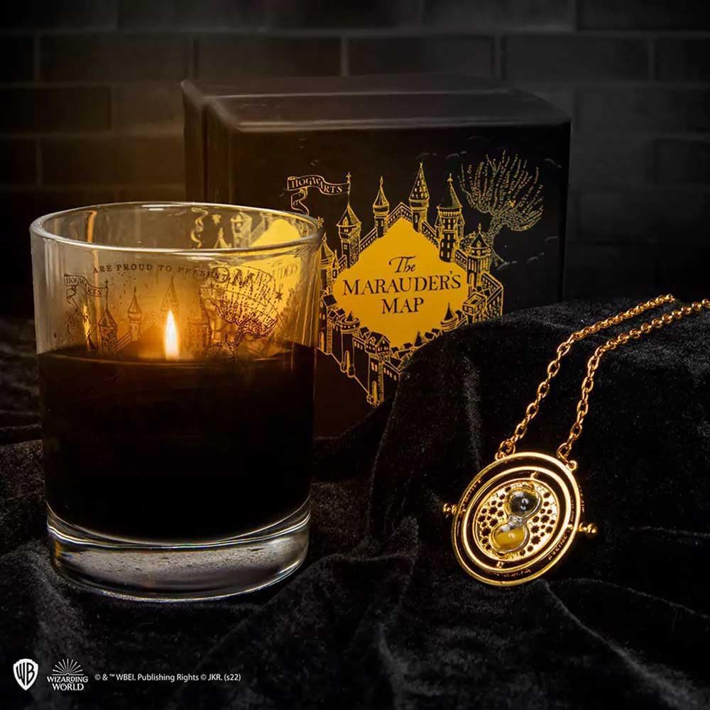 Harry Potter Marauder's Map Scented Candle with Necklace