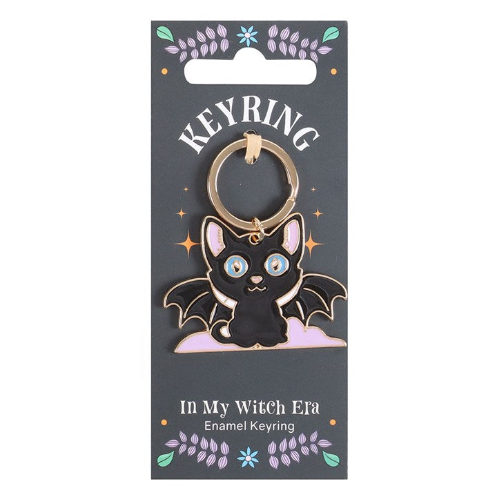 In My Witch Era Bat Cat Enamel Keyring