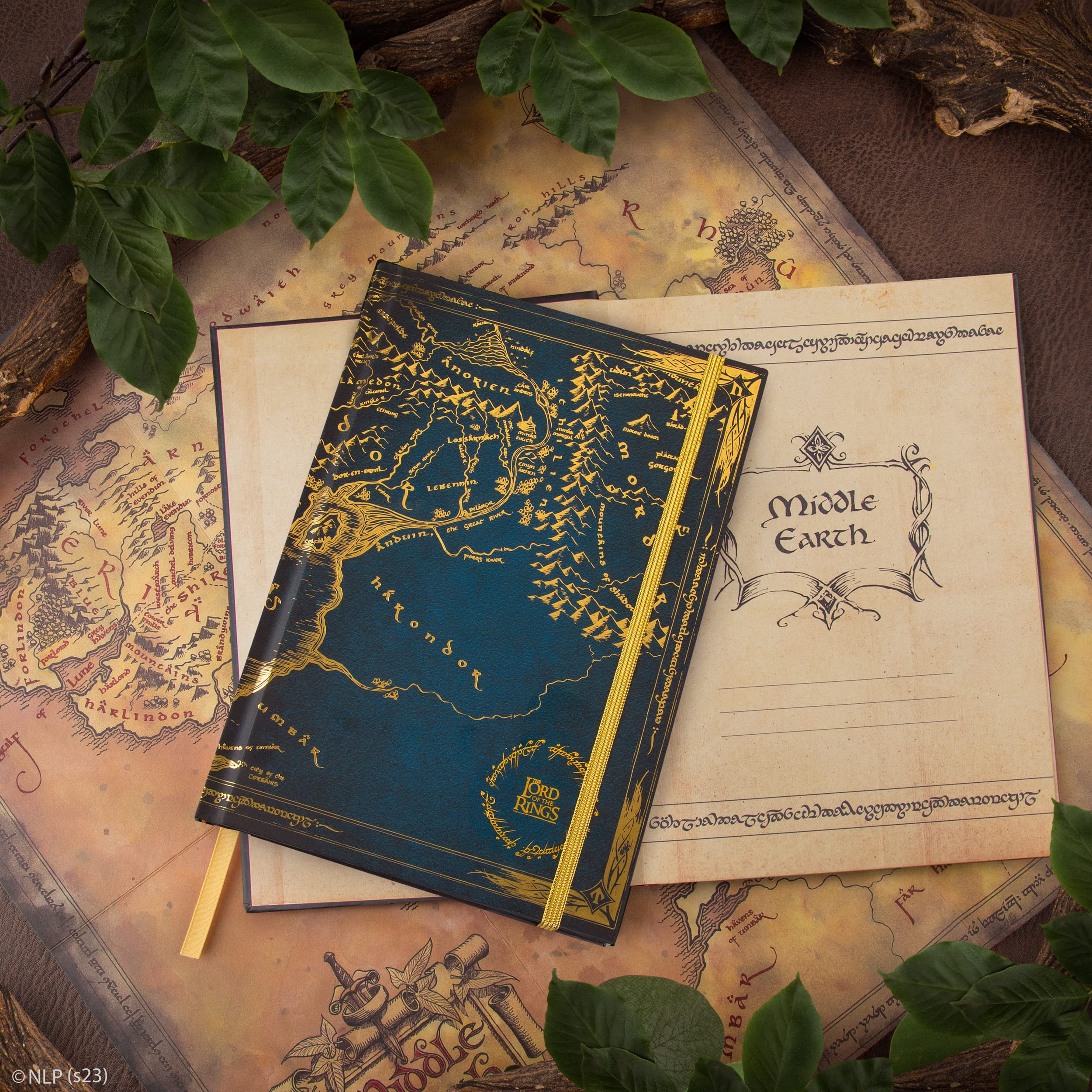 Lord Of The Rings Middle-Earth Hardcover Notebook with foldable map