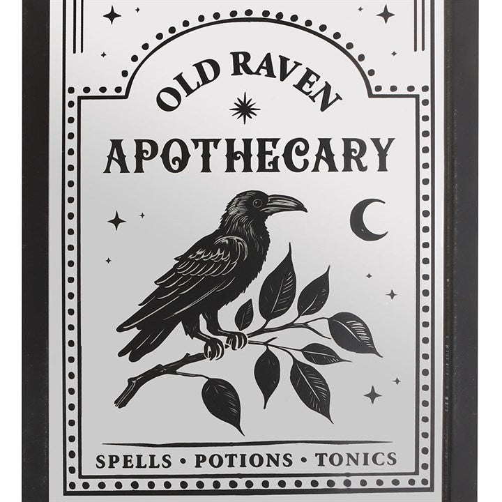 Old Raven Apothecary Mirrored Wall Art