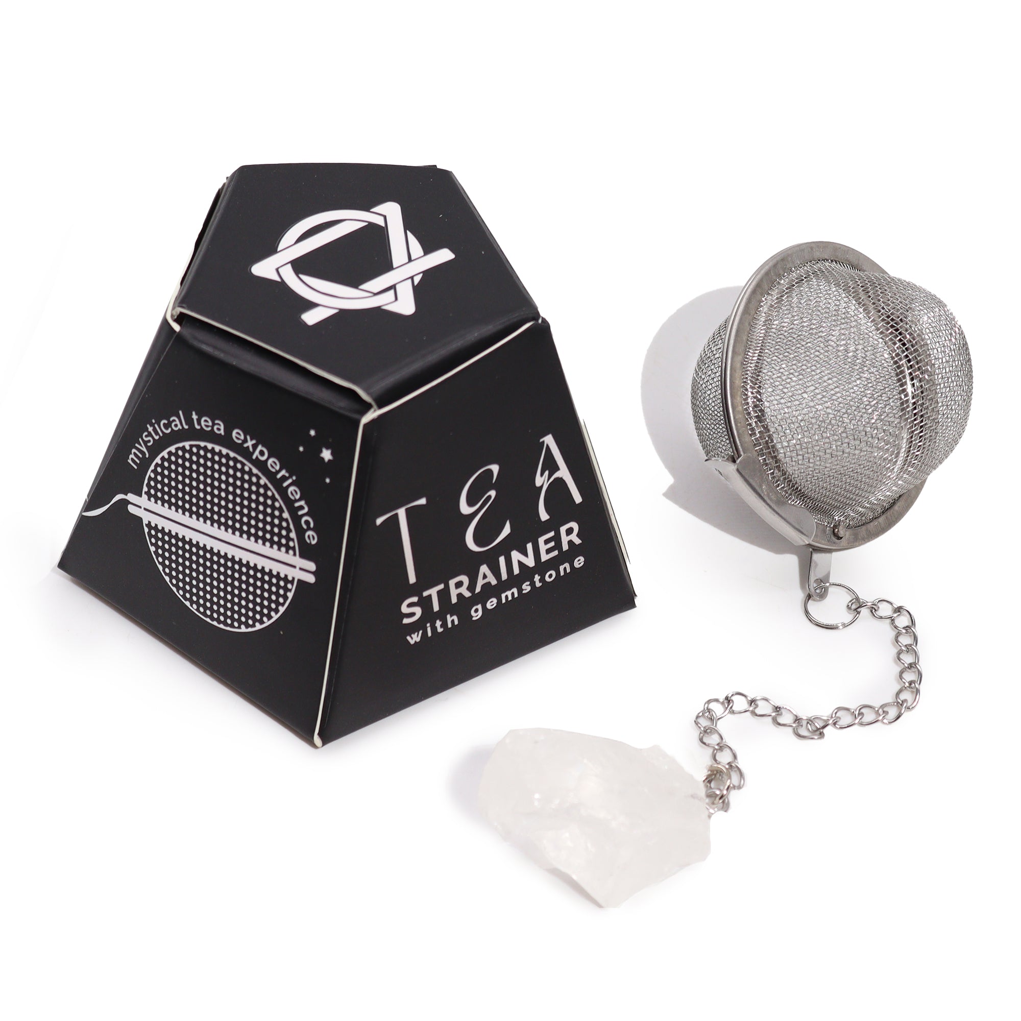 Raw Crystal Gemstone Tea Strainer - Rock Quartz From Witch, Please!