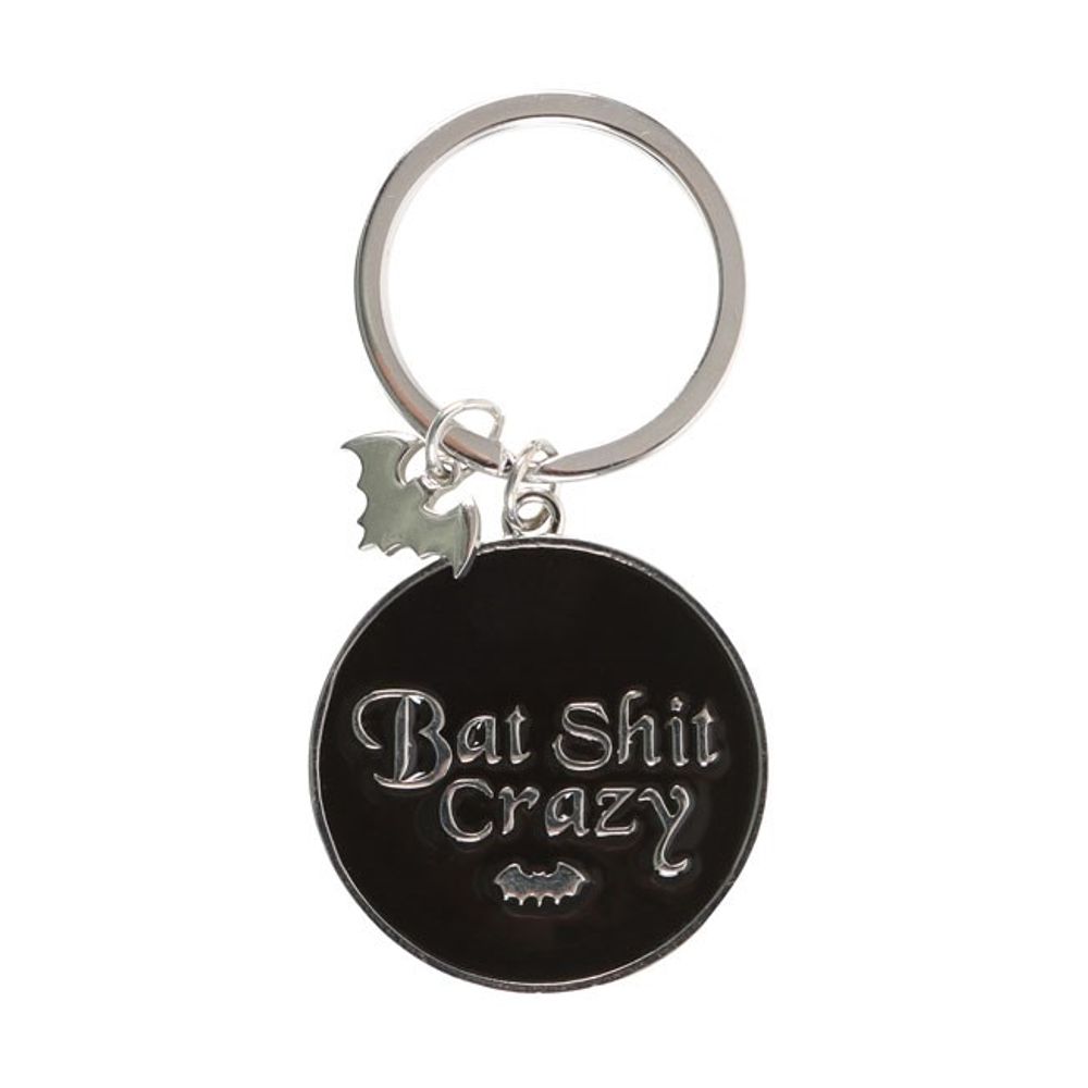 Round Bat Shit Crazy Keyring From Witch, Please!