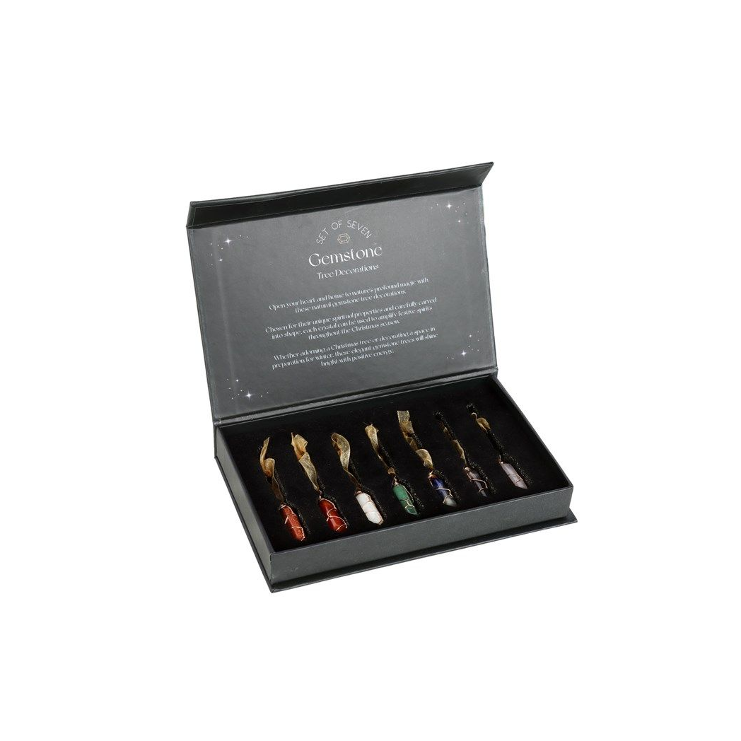 Set of 7 Hanging Crystal Tree Decorations From Witch, Please!