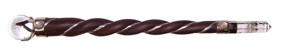 Twisted Wood and Rock Quartz Wand From Witch, Please!