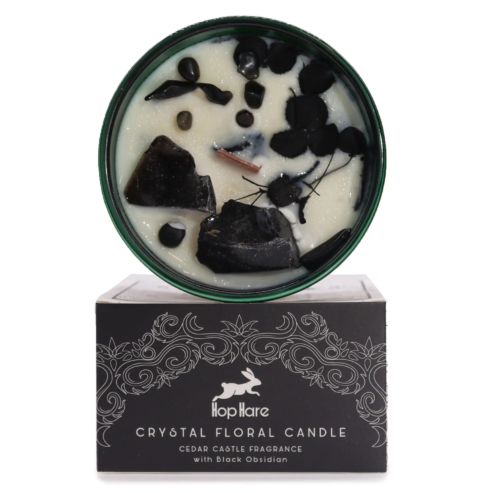Enchant Your Space with the Mystical Hop Hare Crystal Magic Flower Candles ✨🕯️