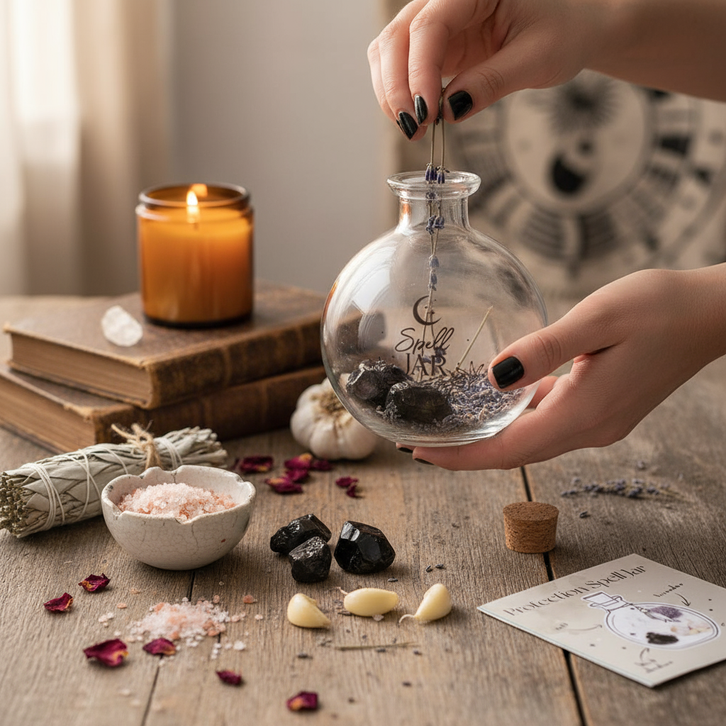 10cm Glass Spell Jar with Recipe Booklet