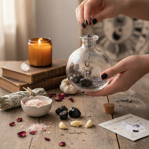 10cm Glass Spell Jar with Recipe Booklet