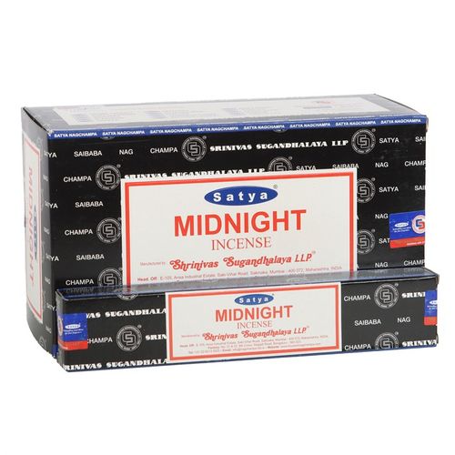 12 Packs of Midnight Incense Sticks by Satya From Witch, Please!