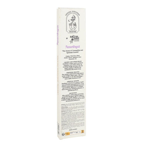 12 Packs of Native Soul Crystal Intentions Incense with Amethyst Chips