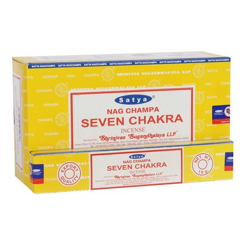 12 Packs of Seven Chakra Incense Sticks by Satya From Witch, Please!