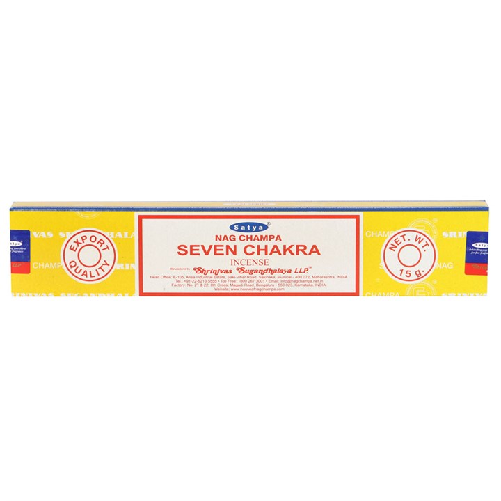 12 Packs of Seven Chakra Incense Sticks by Satya From Witch, Please!