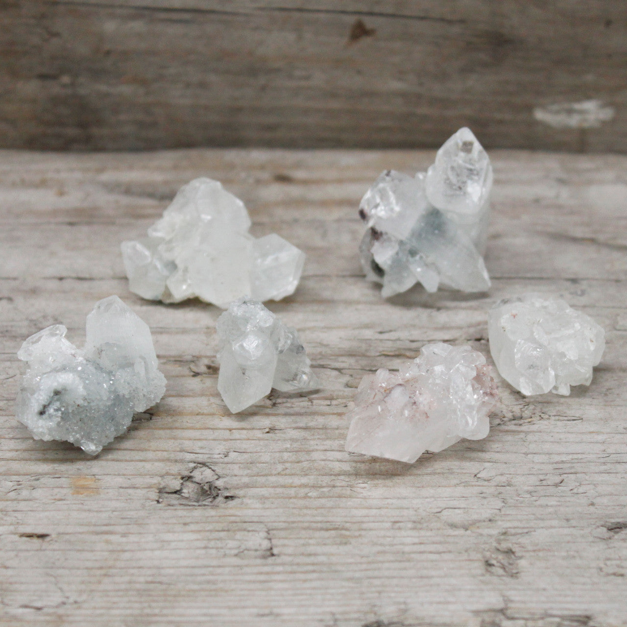White Appophyllite Clusters 20-30mm From Witch, Please!