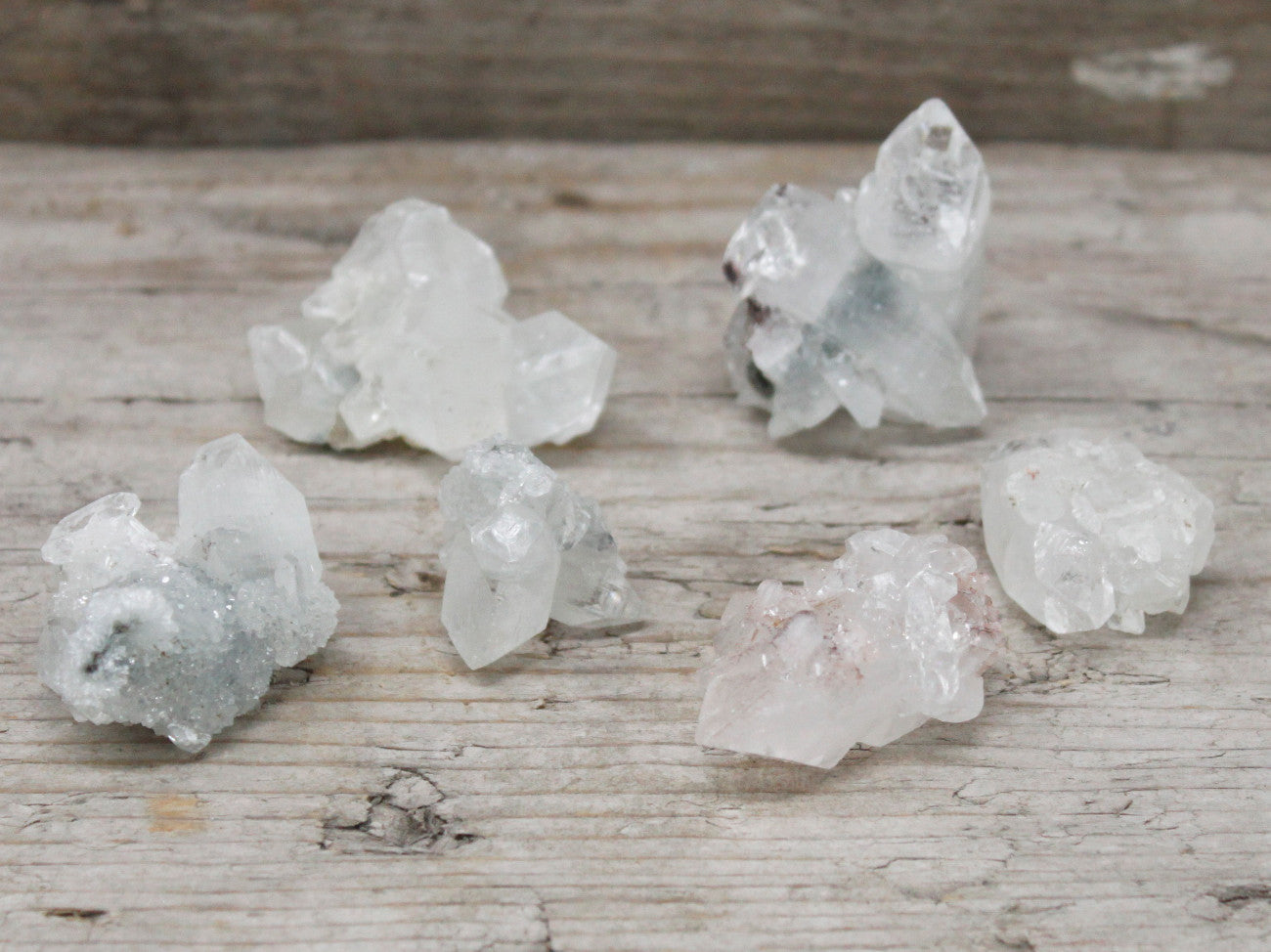 White Appophyllite Clusters 20-30mm From Witch, Please!