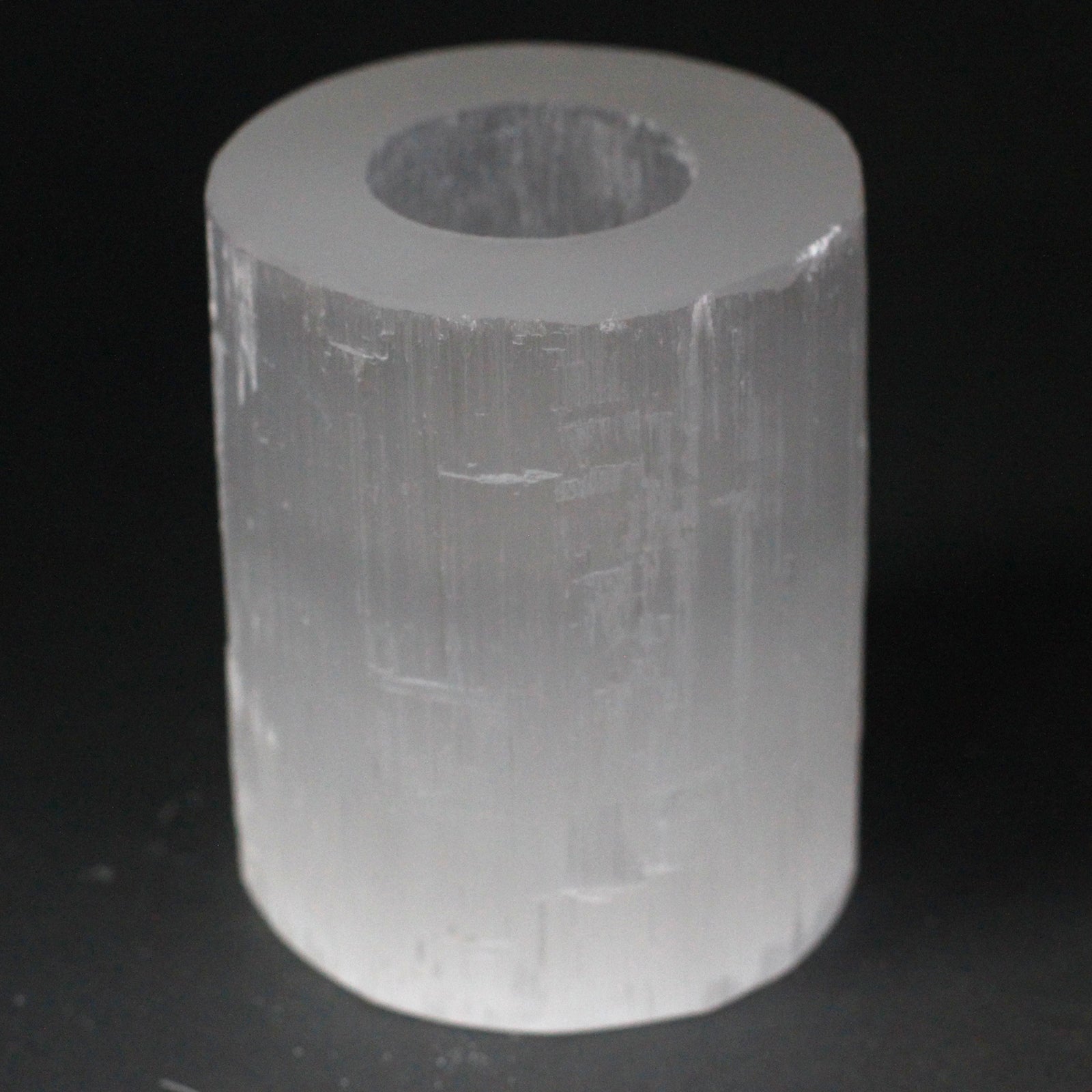 Selenite Cylinder Candle Holder - 10 cm From Witch, Please!