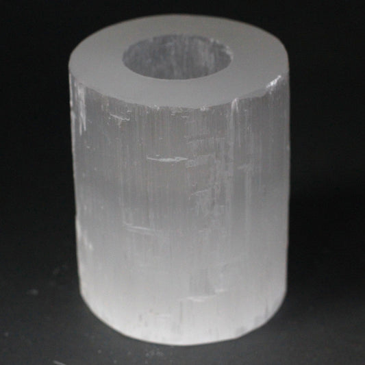 Selenite Cylinder Candle Holder - 10 cm From Witch, Please!