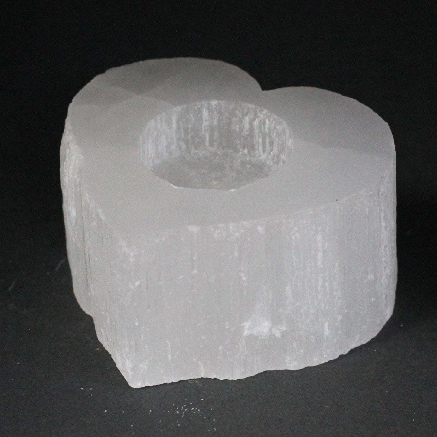Selenite Heart Candle Holder From Witch, Please!