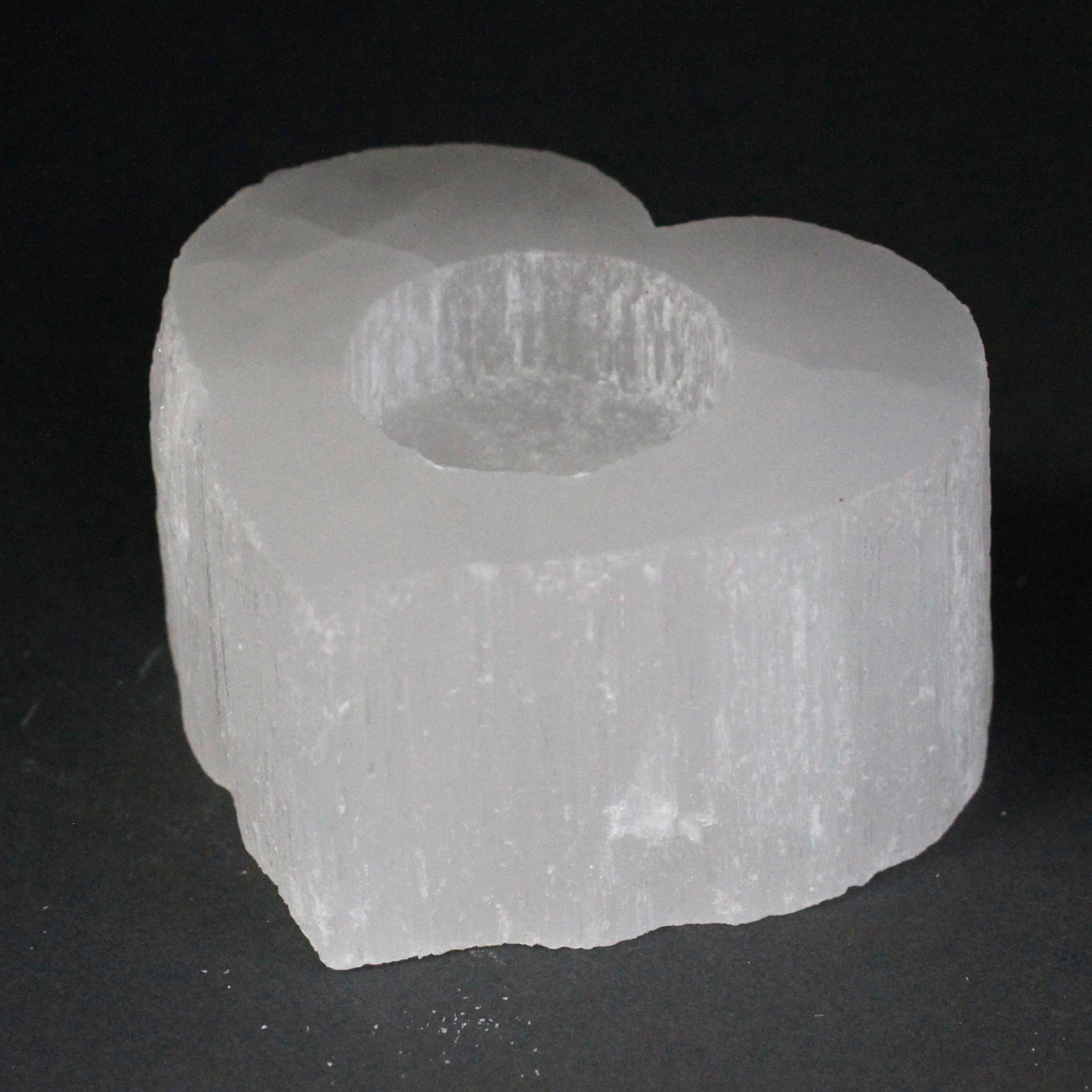 Selenite Heart Candle Holder From Witch, Please!