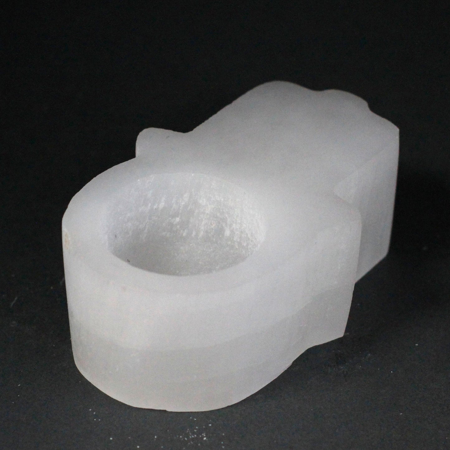 Selenite Hamsa Candle Holder  From Witch, Please!