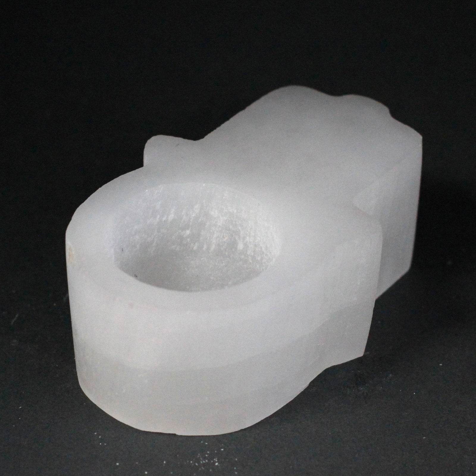 Selenite Hamsa Candle Holder  From Witch, Please!