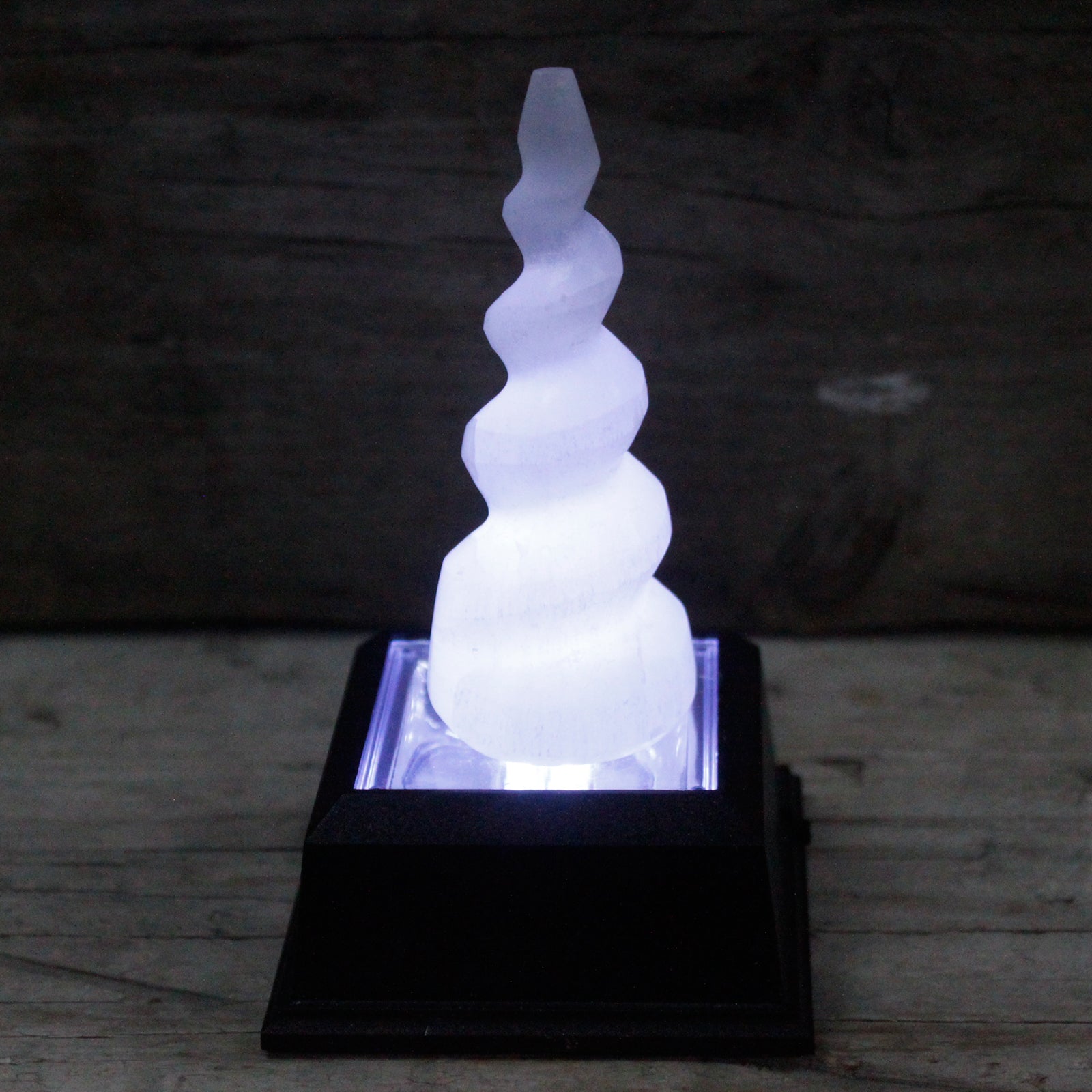 Selenite Spiral Unicorn Horn Tower - 10 cm From Witch, Please!