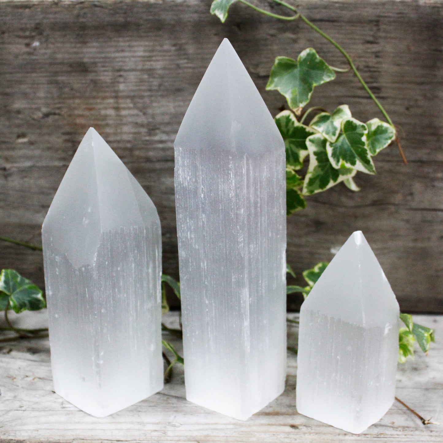 Selenite Pencil Point Tower - 15 cm From Witch, Please!