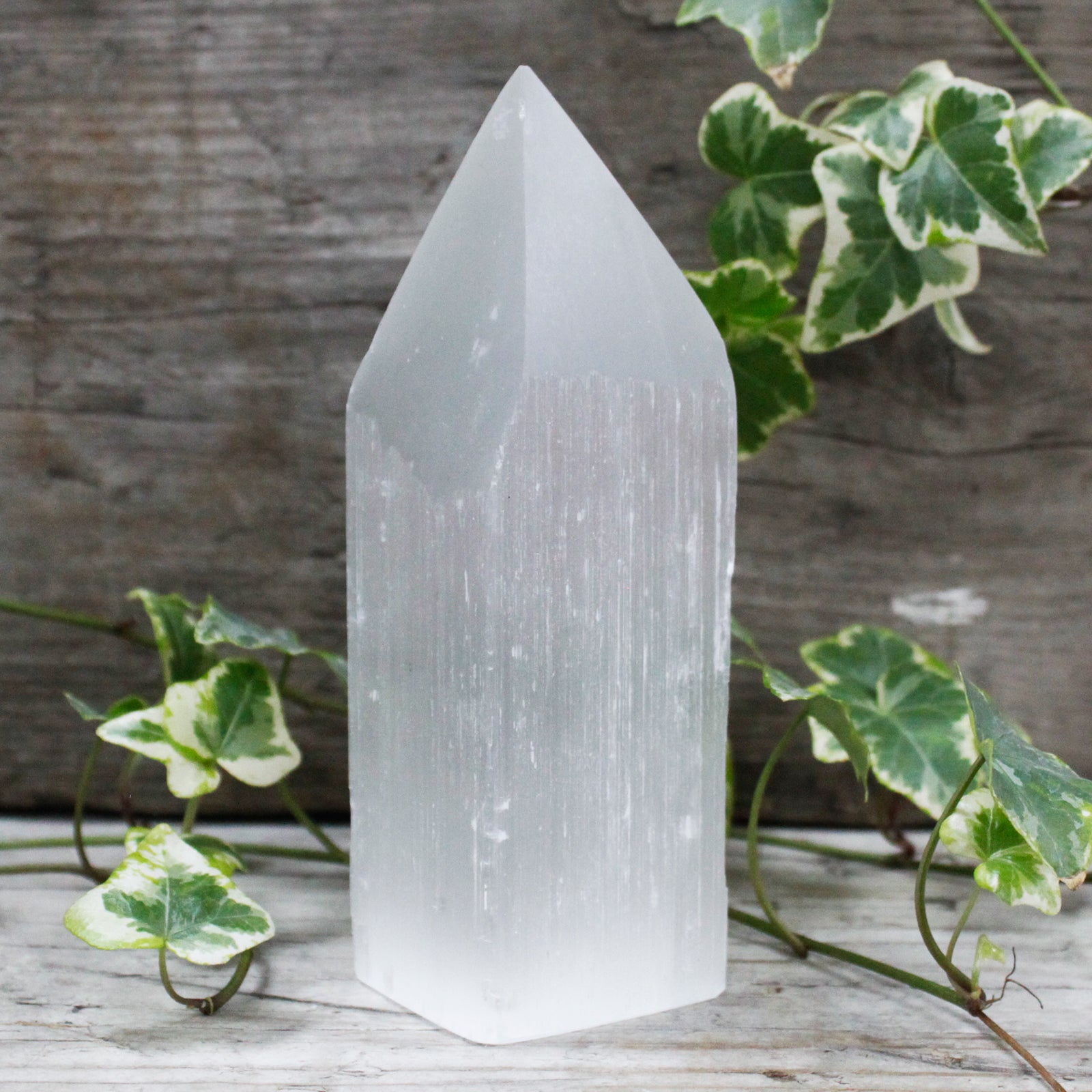 Selenite Pencil Point Tower - 15 cm From Witch, Please!