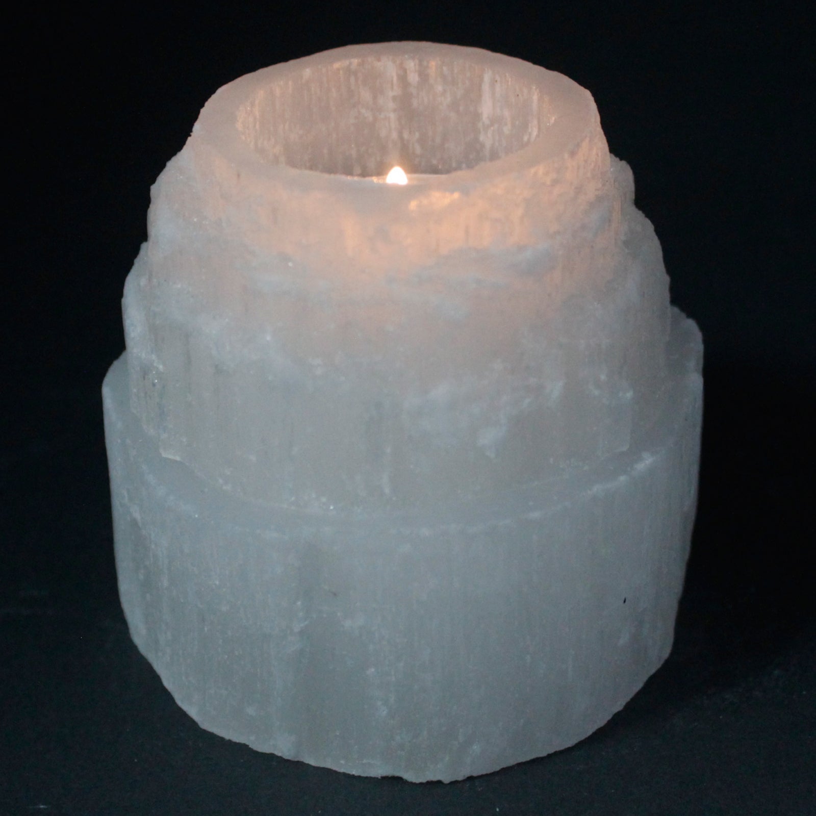 Selenite Mountain Top Candle Holder - 8 cm From Witch, Please!