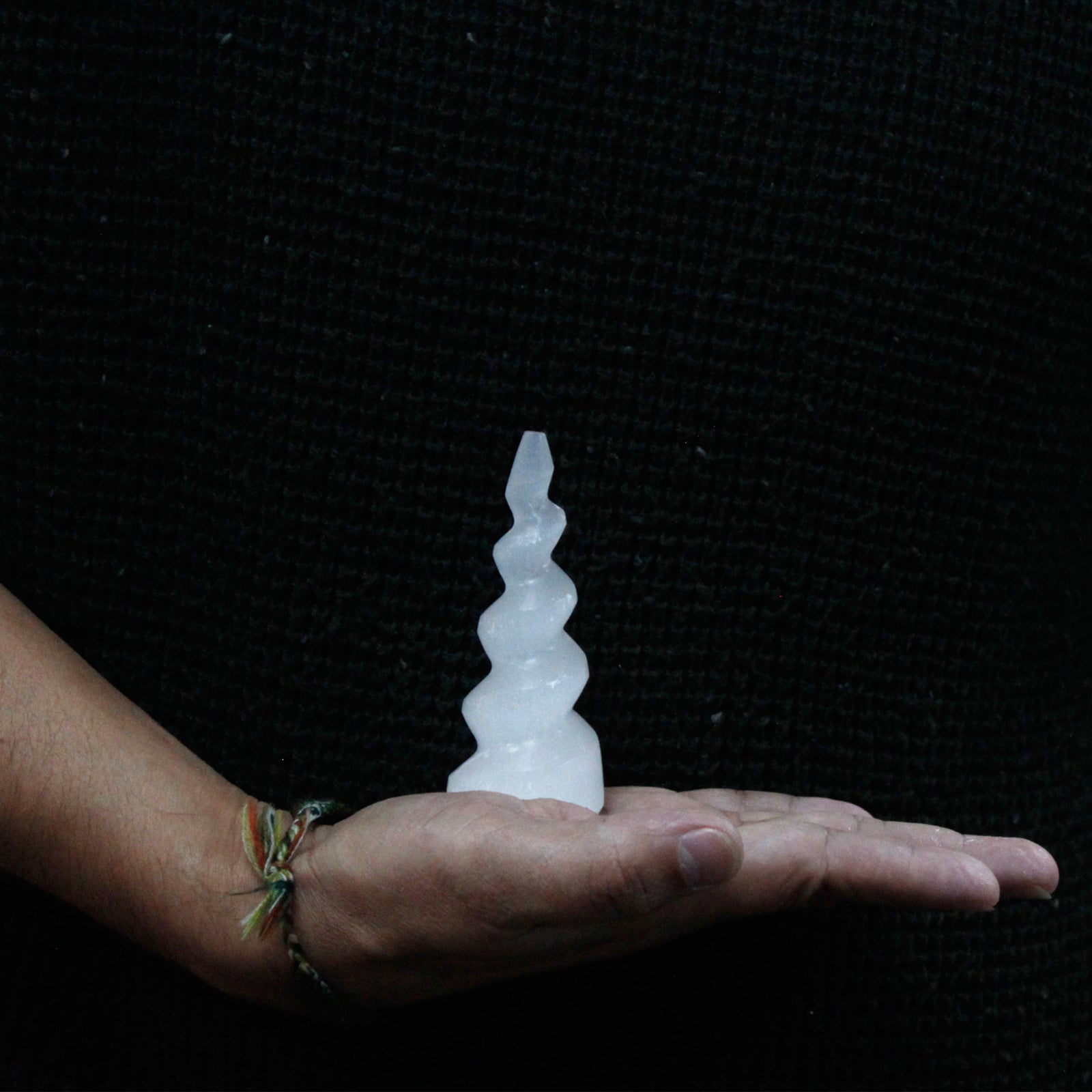 Selenite Spiral Unicorn Horn Tower - 10 cm From Witch, Please!