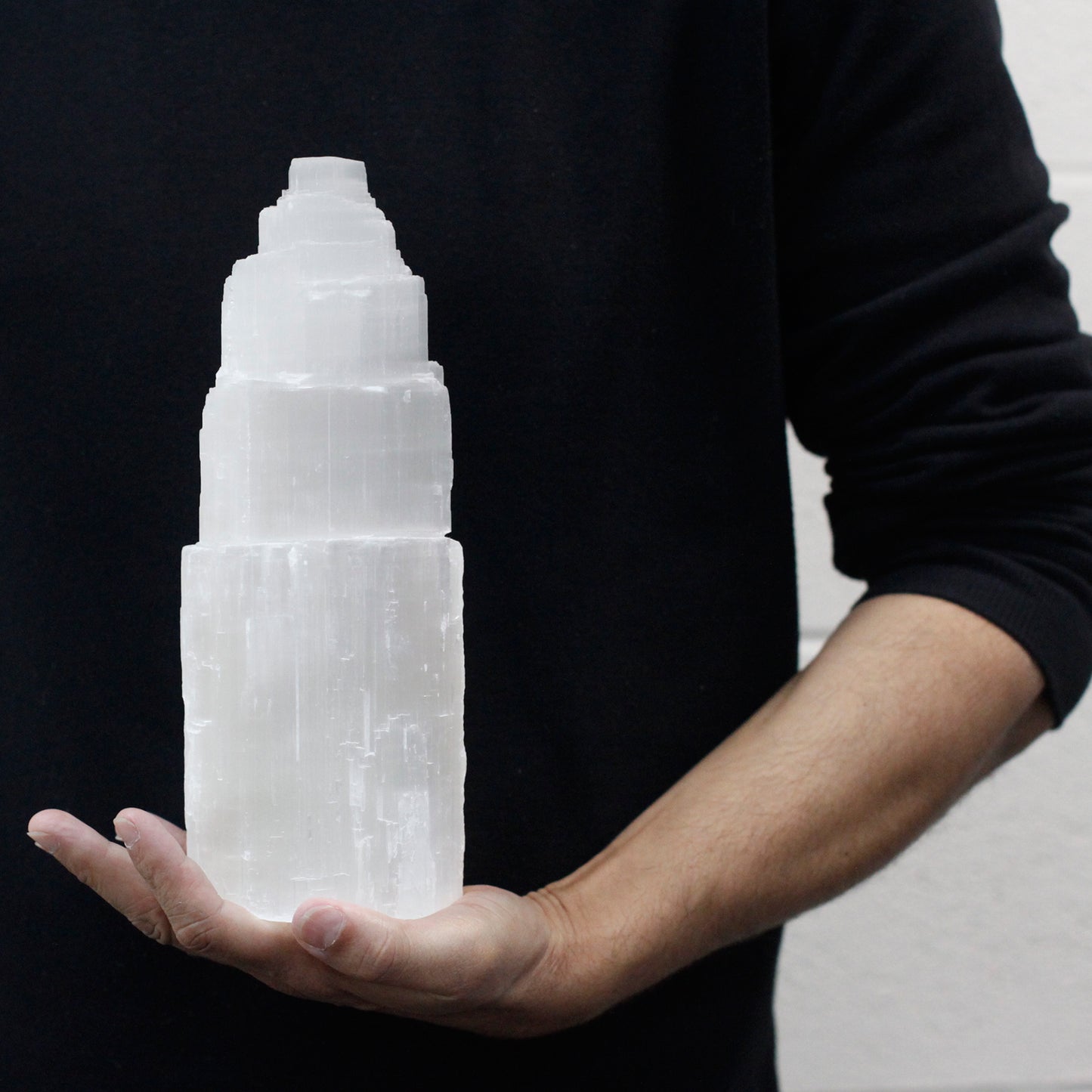 Natural Selenite Tower Lamp - 25 cm From Witch, Please!