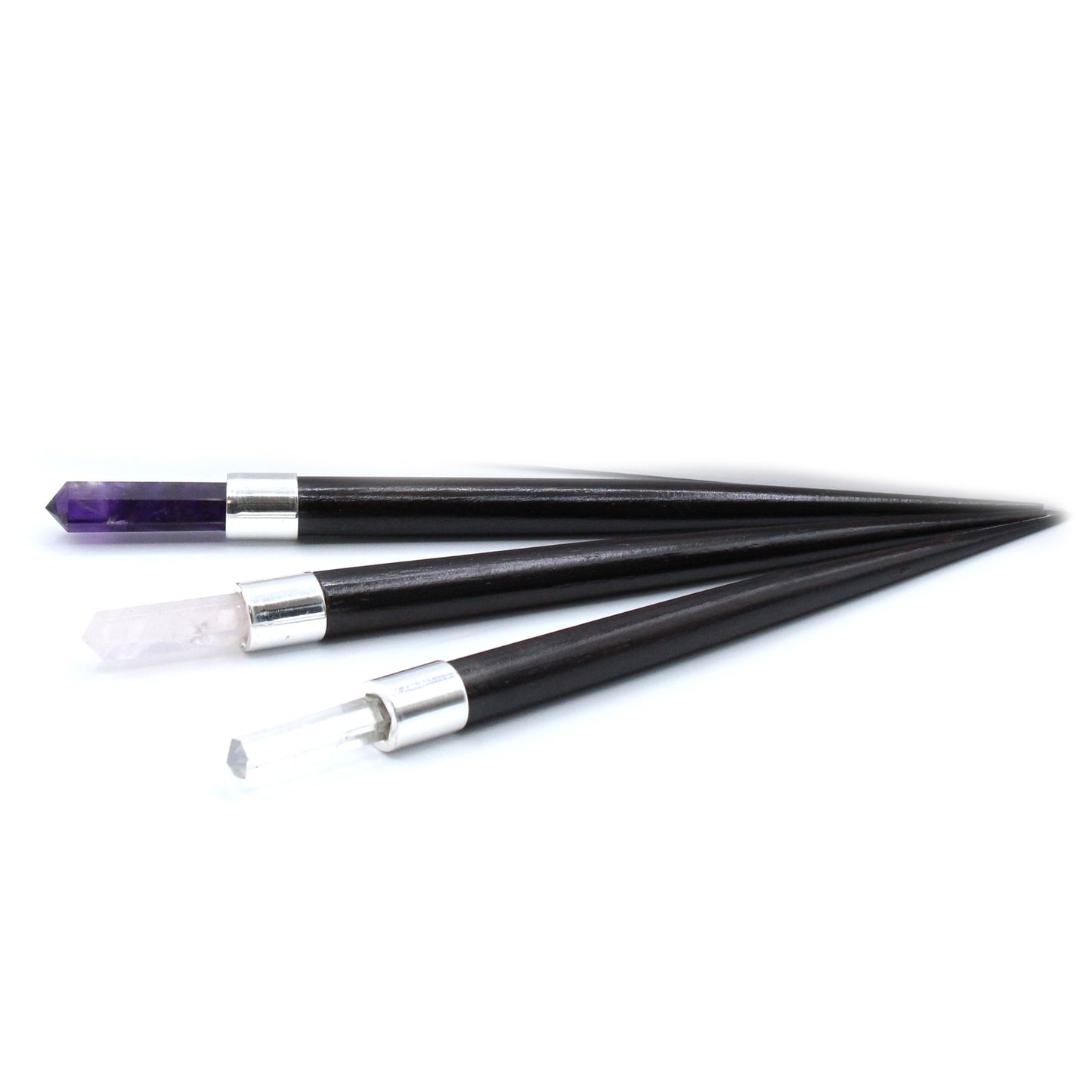 Simple Pointed Healing Wand - Rose, Rock, Amethyst From Witch, Please!