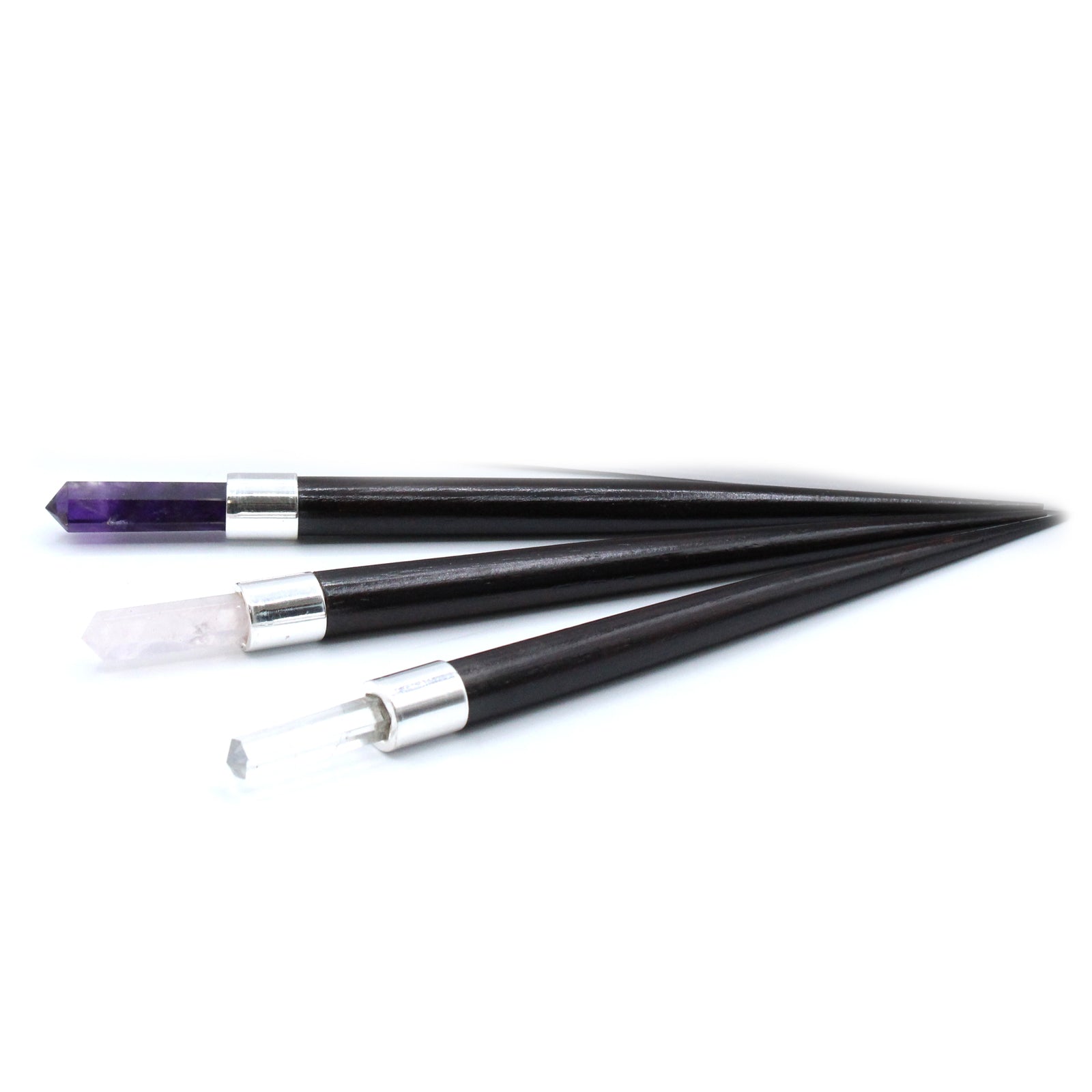 Simple Pointed Healing Wand - Rose, Rock, Amethyst From Witch, Please!