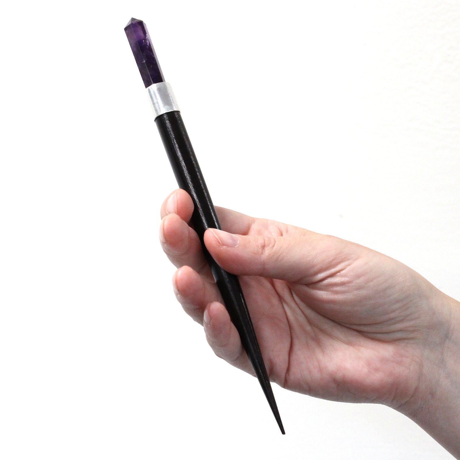 Simple Pointed Healing Wand - Rose, Rock, Amethyst From Witch, Please!