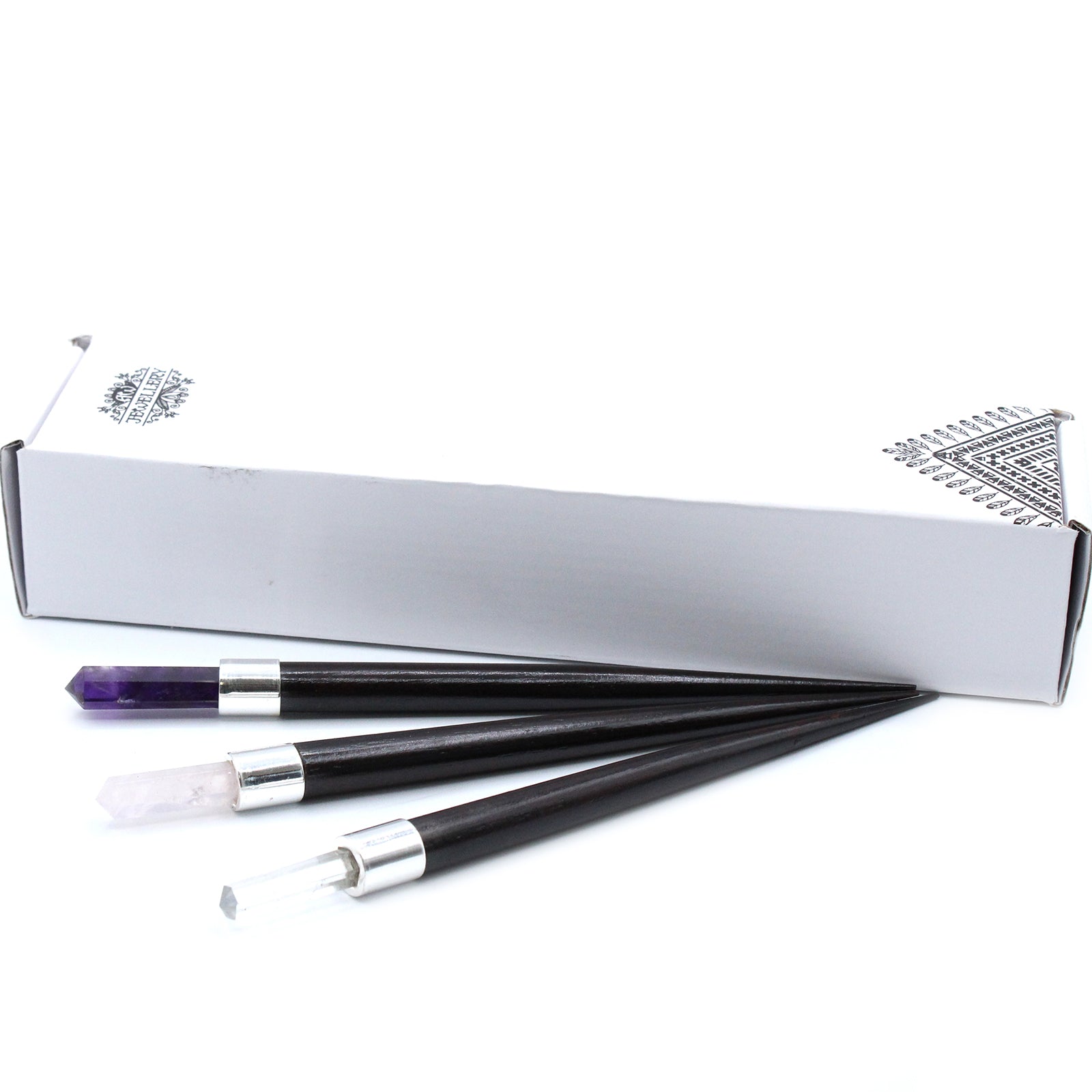 Simple Pointed Healing Wand - Rose, Rock, Amethyst From Witch, Please!