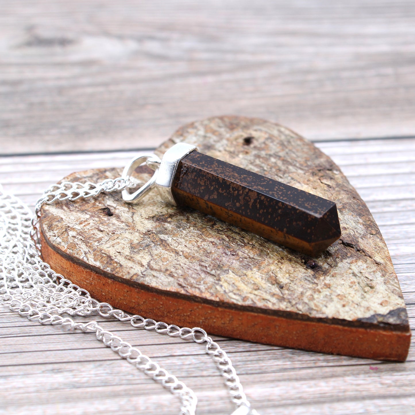 Gemstone Classic Point Pendant - Tiger Eye From Witch, Please!