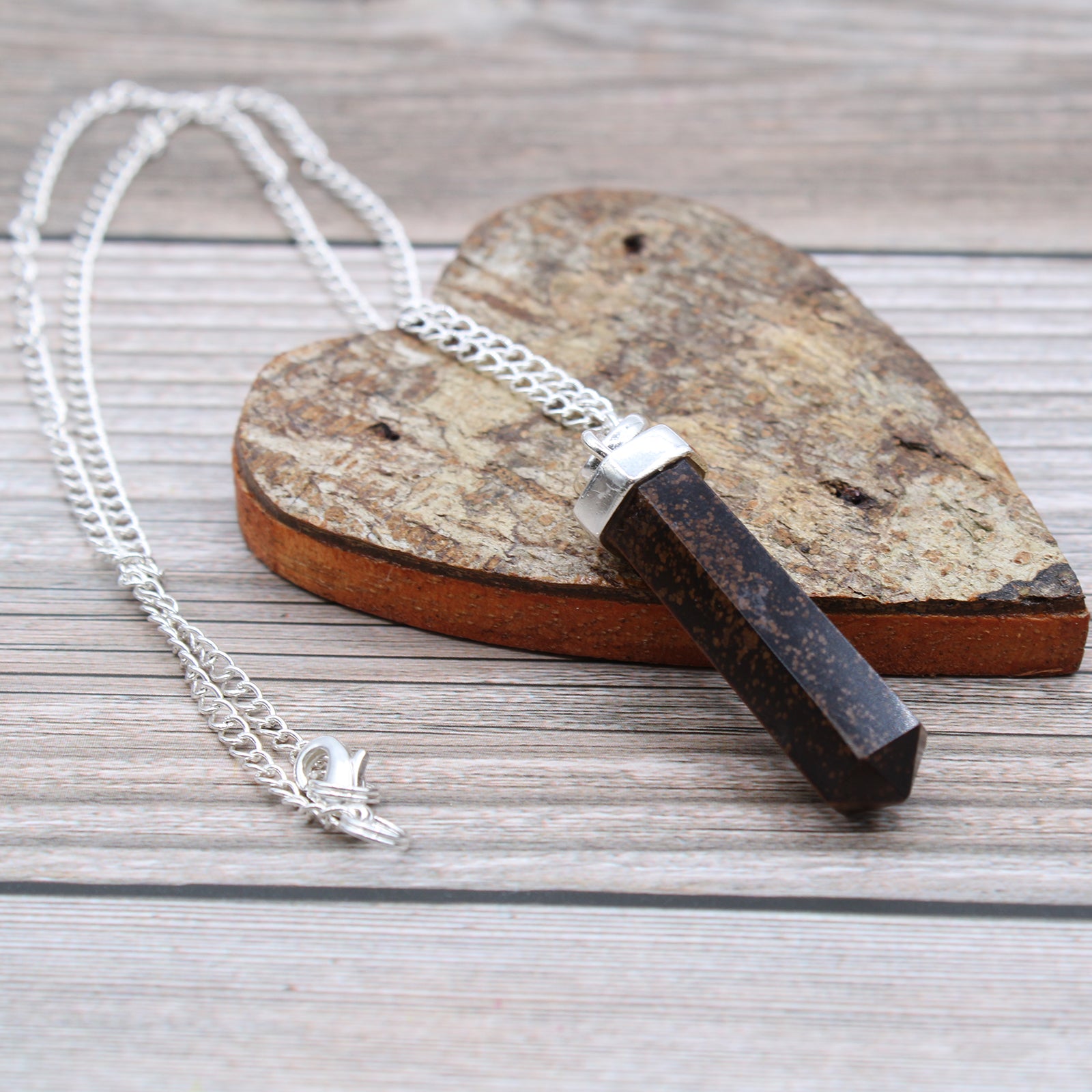 Gemstone Classic Point Pendant - Tiger Eye From Witch, Please!