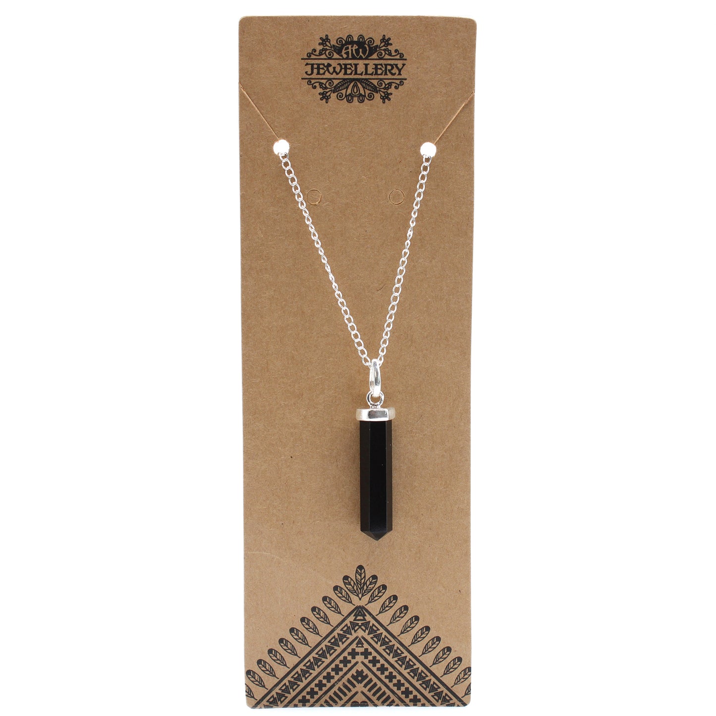 Gemstone Classic Point Pendant - Black Agate From Witch, Please!