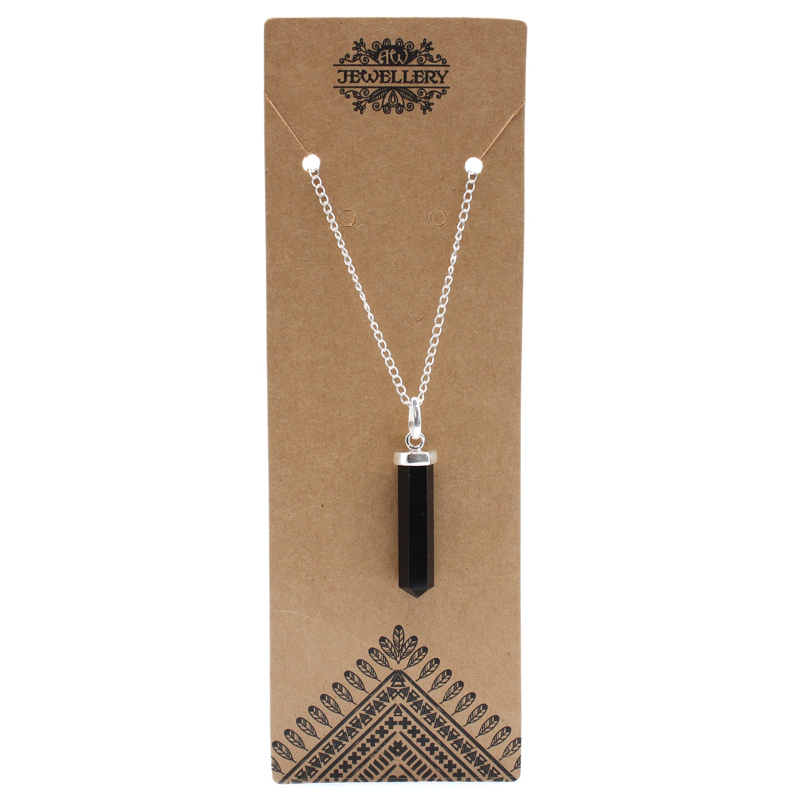 Gemstone Classic Point Pendant - Black Agate From Witch, Please!
