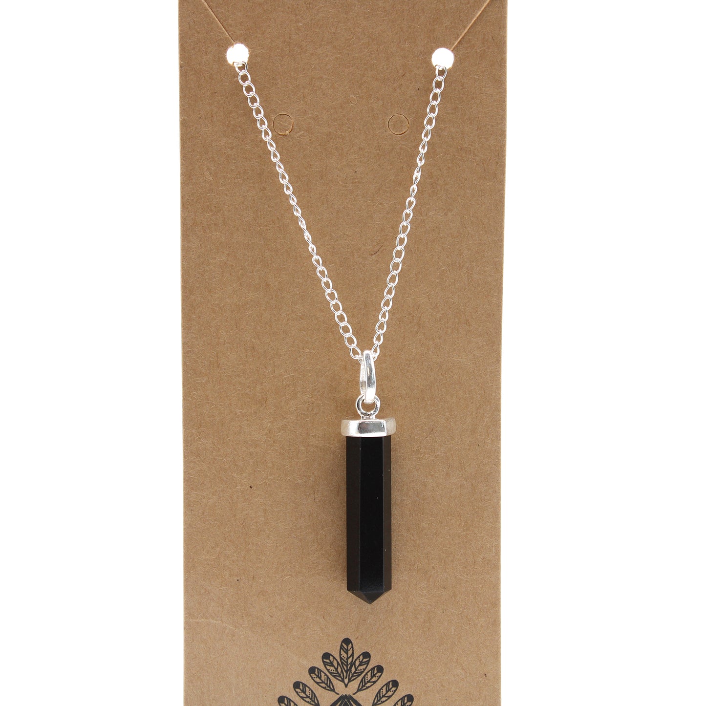 Gemstone Classic Point Pendant - Black Agate From Witch, Please!