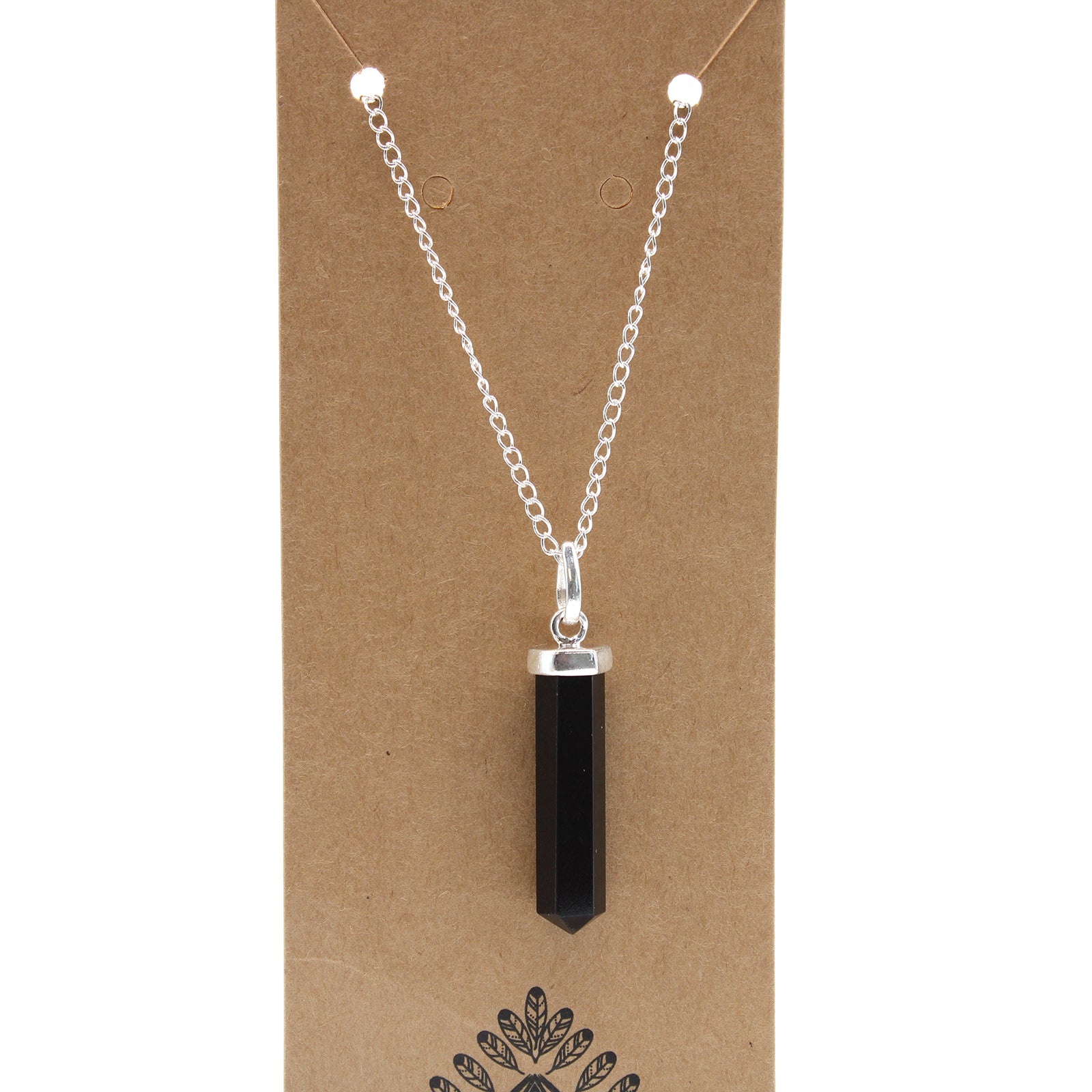 Gemstone Classic Point Pendant - Black Agate From Witch, Please!